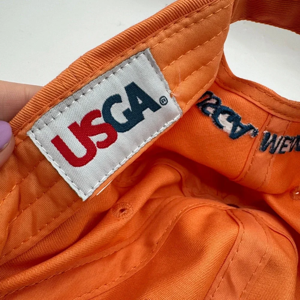 USGA 2015 U.S. Open Chambers Bay Hat‎ Mens Orange Excellent Member Golf Cap